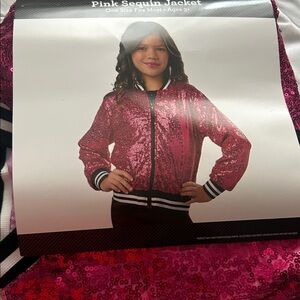 Kids Pink Sequin Dance Jacket